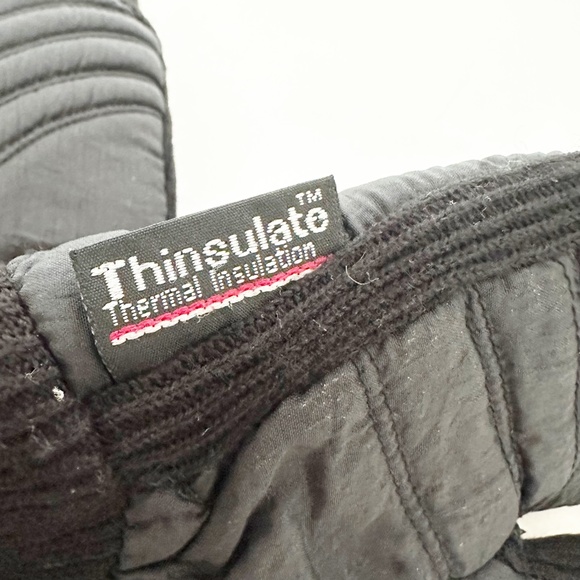 womens Thinsulate black Thermal Insulation GLOVES size M / L cold weather gear - Picture 8 of 8